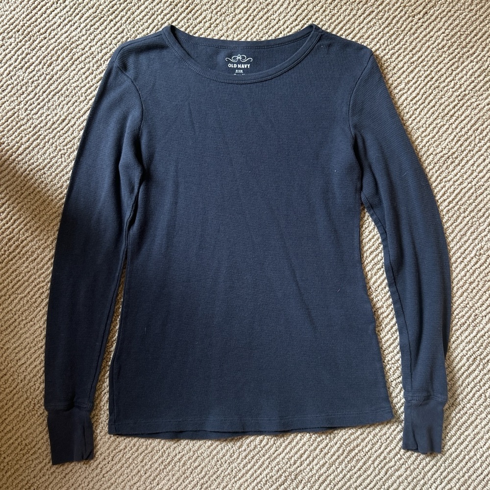 Old Navy Women's Dark Blue Long Sleeve Tee